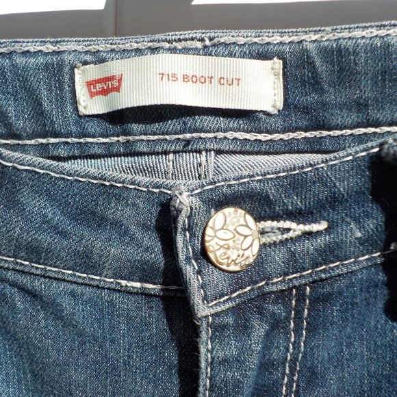 Levi 715 Boot Cut Jeans, Girls Size 16 - Picture 4 of 7